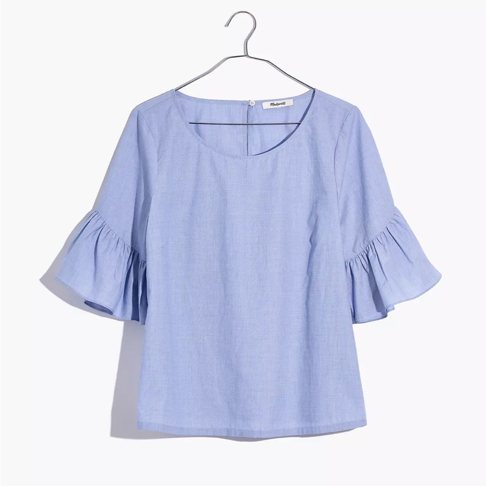 NWT Madewell Ruffle Sleeve Top - Small